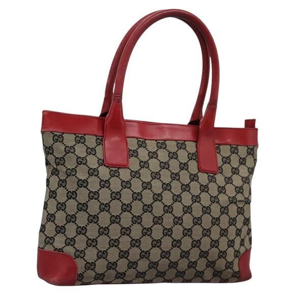 GUCCI GG Supreme Tote Bag Beige Red Gold 002 119 - Picture 1 of 16